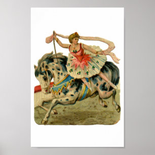 Vintages Zirkus-Ballerina-Mädchen, Poster