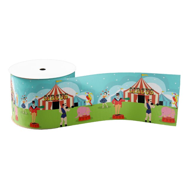 Vintages Zirkus-Band Ripsband (Spule)