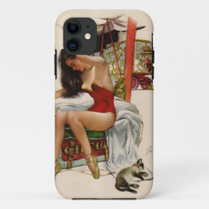 Vintages Zirkus Button-oben Mädchen iphone 5 Case-Mate iPhone Hülle