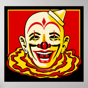 Vintages Zirkus-Clown-Plakat Poster