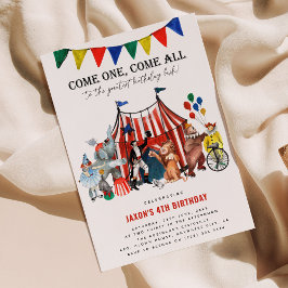 Vintages Zirkus-Karneval Ausstellung Geburtstag Einladung