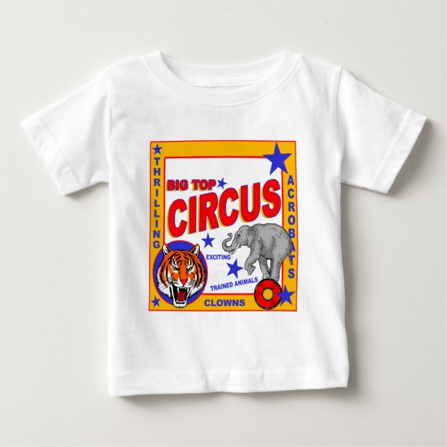 Vintages Zirkus-Plakat Baby T-shirt (Vorderseite)