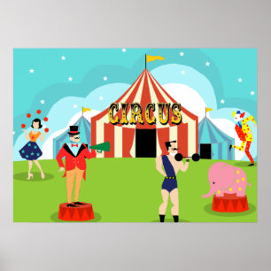 Vintages Zirkus-Plakat Poster