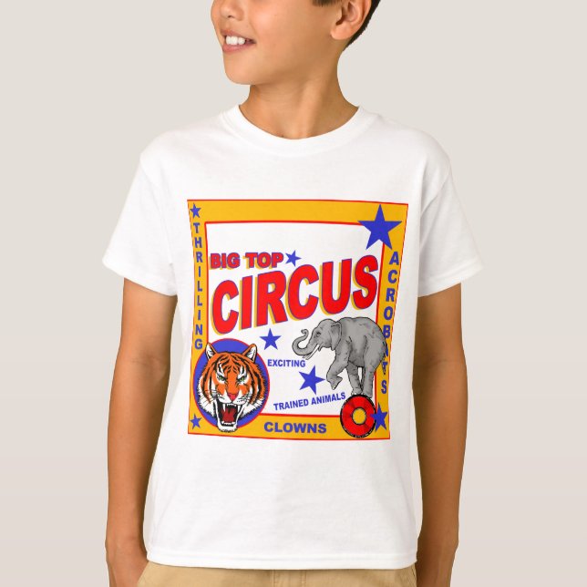 Vintages Zirkus-Plakat T-Shirt (Vorderseite)
