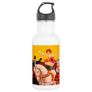 Vintages Zirkusperformer-Poster Edelstahlflasche