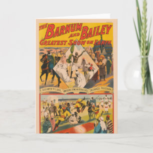 Vintages Zirkusposter des Mahdi Karte
