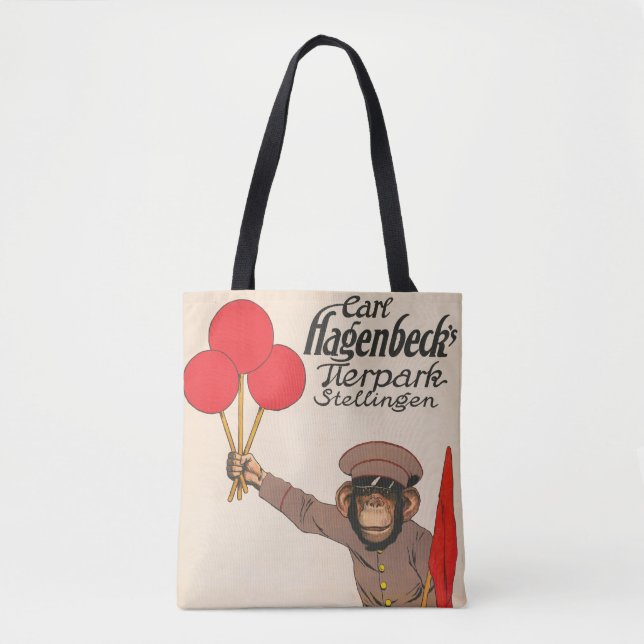 Vintages Zirkusposter eines Affen mit Balloons Tasche (Vorderseite)