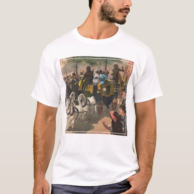 Vintages Zirkusposter eines Affentrainers T-Shirt (Vorderseite)