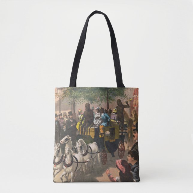 Vintages Zirkusposter eines Affentrainers Tasche (Vorderseite)