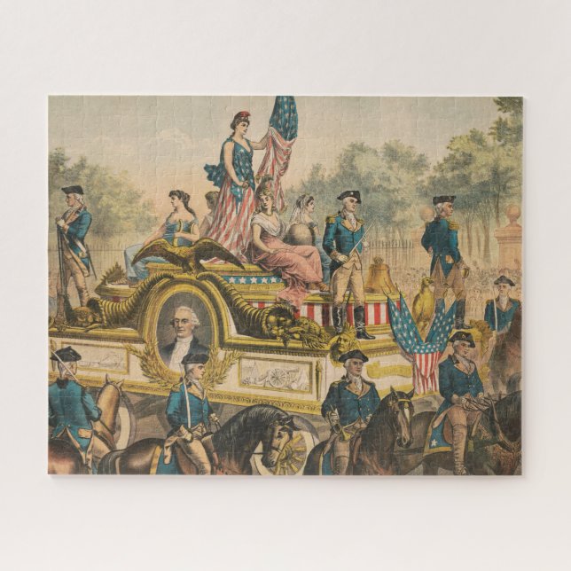Vintages Zirkusposter mit Paradefahrt Float (Horizontal)