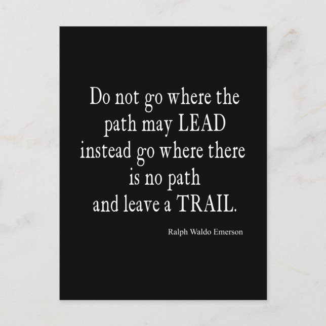 Vintages Zitat von Emerson Inspiration Postkarte (Vorderseite)