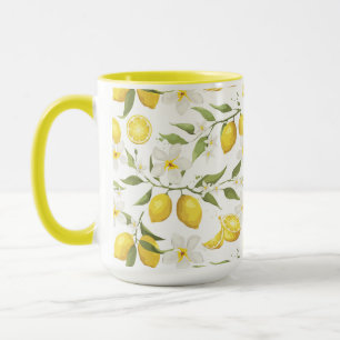 Vintages Zitronenbaummuster Tasse