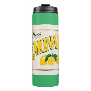 Vintages Zitronenschild Sommerfrüchte Thermosbecher