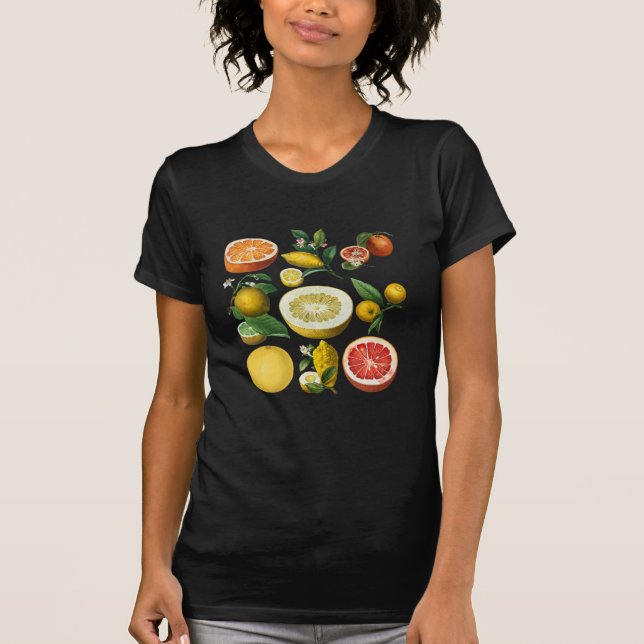 Vintages Zitrusfrüchtedesign T-Shirt (Vorderseite)