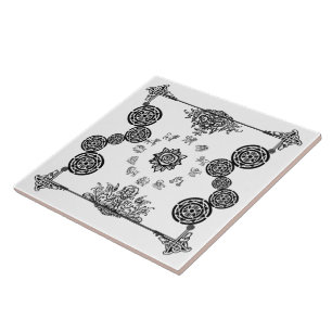 Vintages Zodiac Art Deco Design Tile Fliese