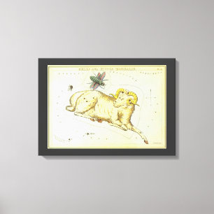 Vintages Zodiac, Astrologie Aries Ram Constellatio Leinwanddruck