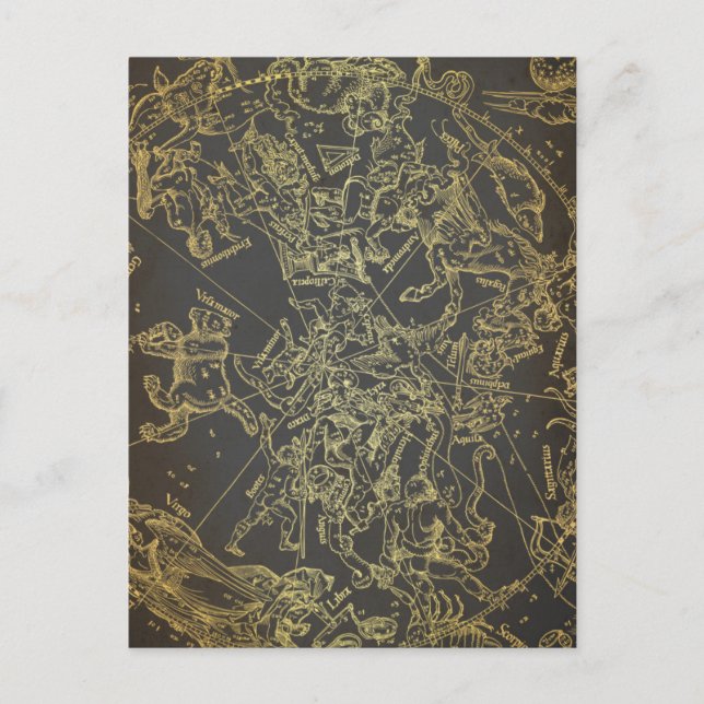 Vintages Zodiac Postkarte (Vorderseite)