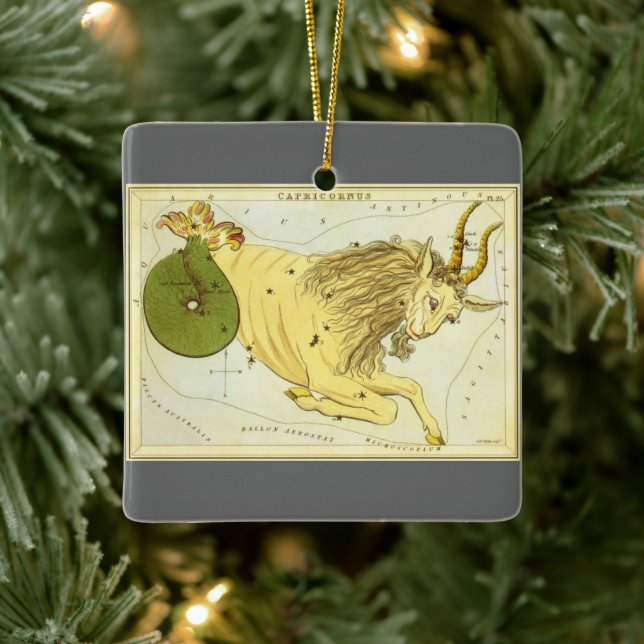Vintages Zodiak, Astrologie Kornkonstellation Keramikornament (Baum)