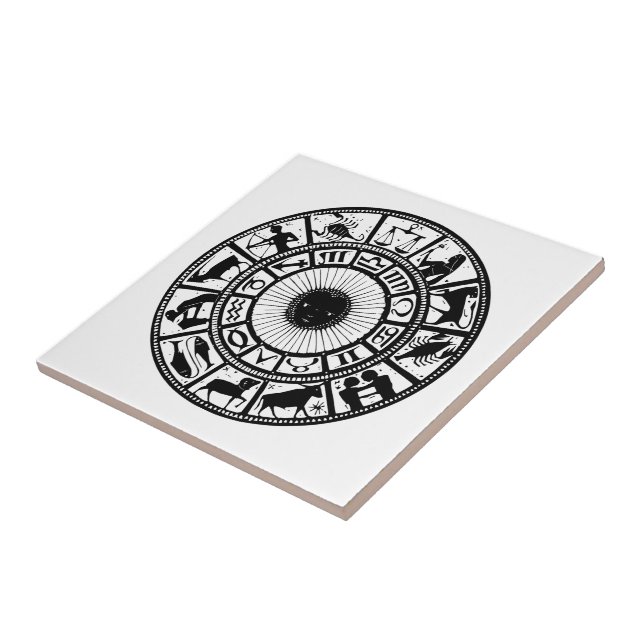 Vintages Zodiakrad Fliese (Seite)