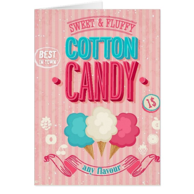Vintages Zuckerwatte-Plakat (Vorne)