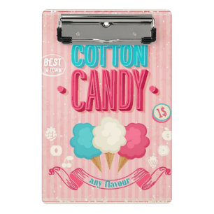 Vintages Zuckerwatte-Plakat Mini Klemmbrett
