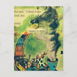 Vintages Zuggedicht Postkarte