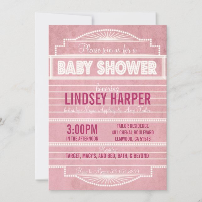 Vintages Zwanzigerjahre Einladung (Vorderseite)