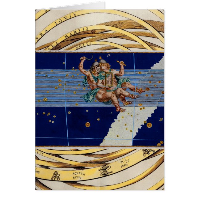 Vintages Zwillings-Stern-Diagramm (Vorne)