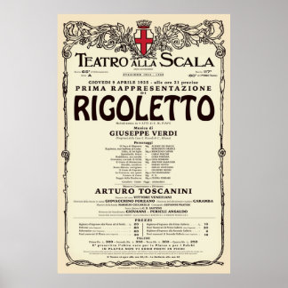 VintageStyle La Scala Rigoletto Poster
