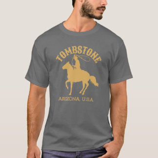 VintageStyle Tombstone Arizona USA Gold Cowboy Wes T-Shirt