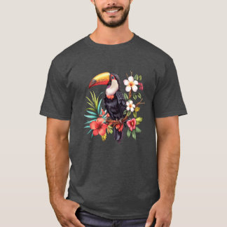 Vintagevögel toucan Retromädchen T-Shirt