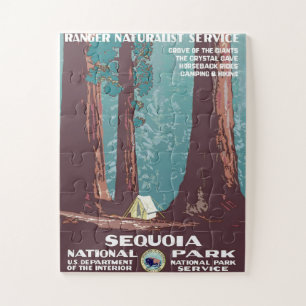 VintagSequoia-Nationalpark-Poster von 1938