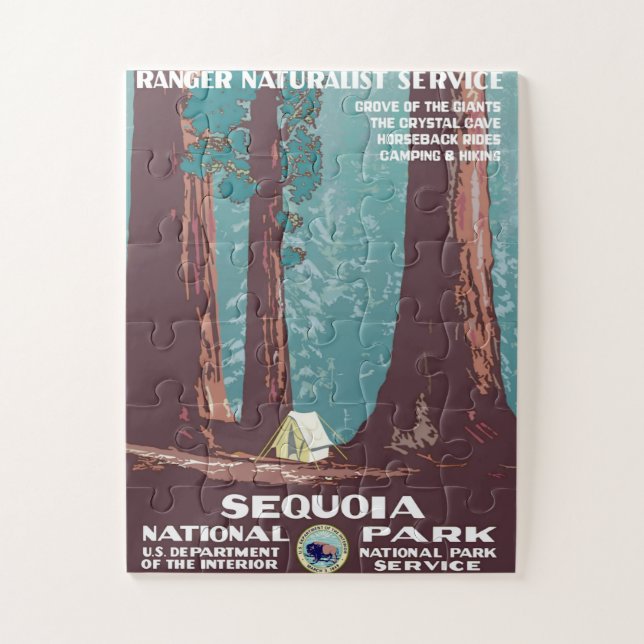 VintagSequoia-Nationalpark-Poster von 1938 (Vertikal)