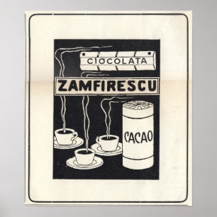 Vintige und 1913 für Rumänisch für Kocholat Poster