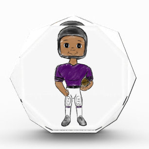 VINTO Retro Football Plaple Black Fotoblock