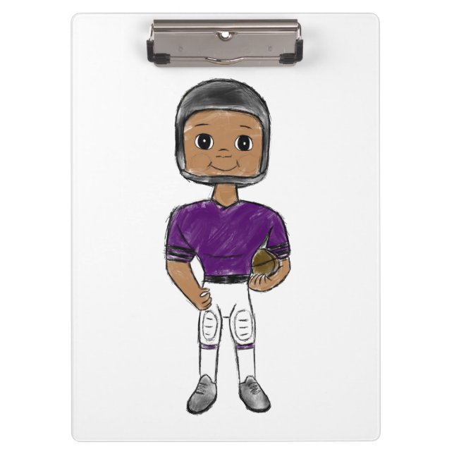VINTO Retro Football Plaple Black Klemmbrett (Vorderseite)