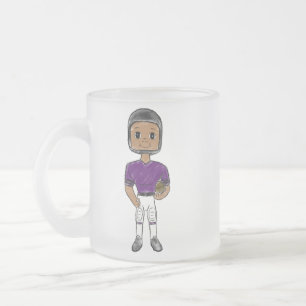 VINTO Retro Football Plaple Black Mattglastasse