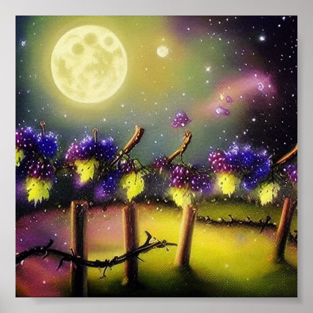 Vinyard Tinte und Wasserkunst Poster (Vorne)