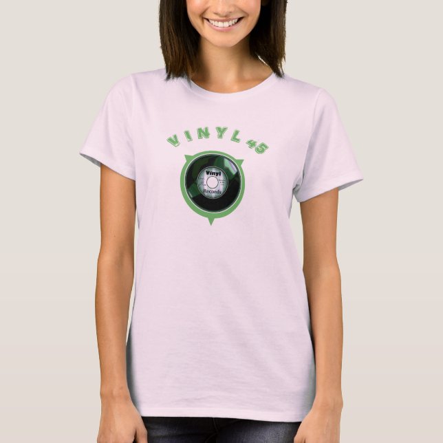 Vinyl 45 Grüne Aufzeichnung 3 T-Shirt (Vorderseite)