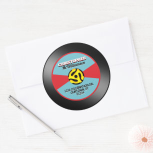 Vinyl 45 Schallplattenlabel Individuell Personalis Runder Aufkleber