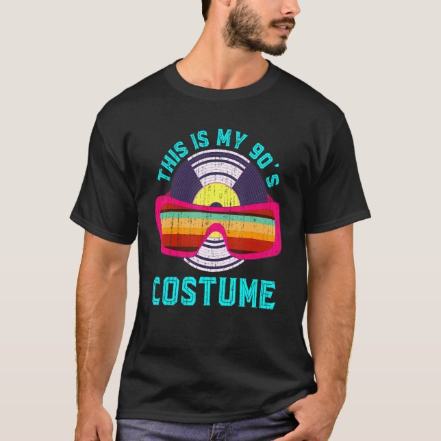 Vinyl 90er Kostüm Retro Sonnenbrille 1990er Genera T-Shirt (Vorderseite)