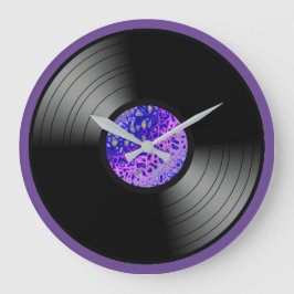 Vinyl-Album-Schallplatte Musikliebhaber Große Wanduhr