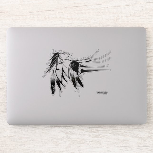 Vinyl-Aufkleber - Adlerflügel Aufkleber (Computer)