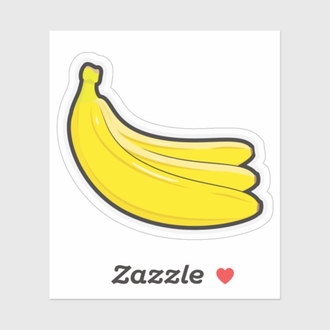 Vinyl-Aufkleber für Bananen, geschnitten Aufkleber (Blatt)