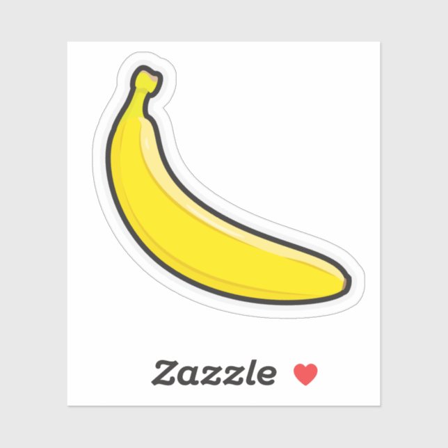 Vinyl-Aufkleber für Bananen, maßgeschneidert Aufkleber (Blatt)