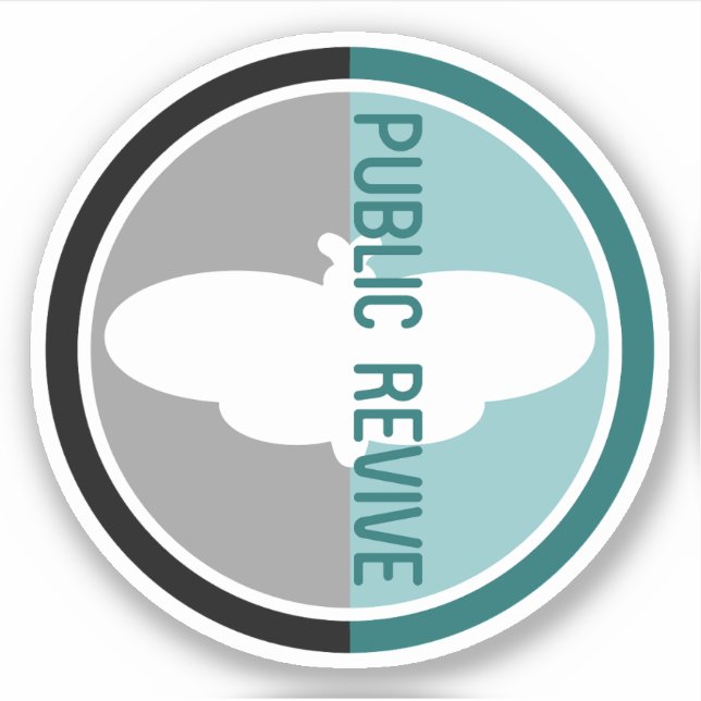 Vinyl-Aufkleber mit dem Logo "Öffentliche Wiederga Aufkleber (Vorderseite)