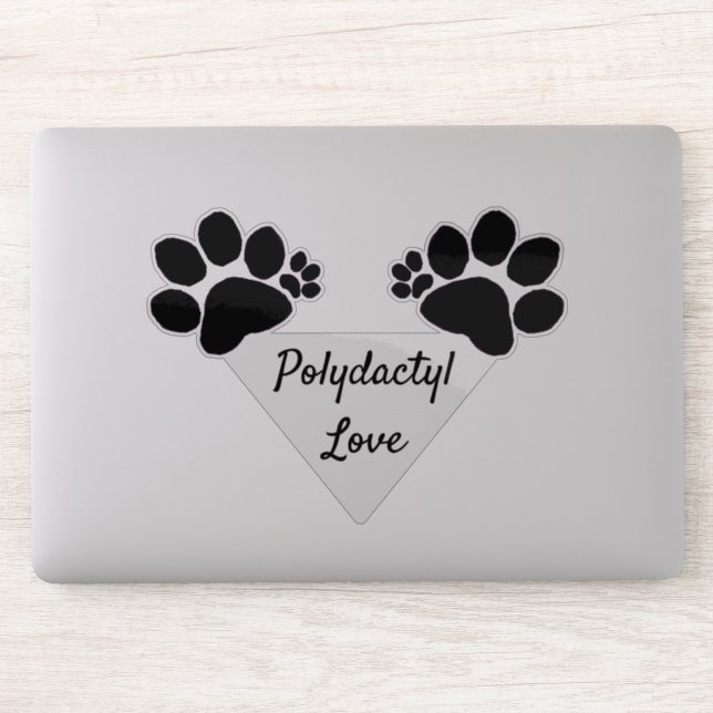 Vinyl-Aufkleber - Polydaktyl-Liebe Aufkleber (Computer)