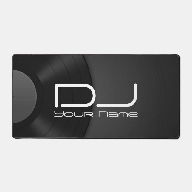 Vinyl Background DJ Schreibtischunterlage (Vorderseite)