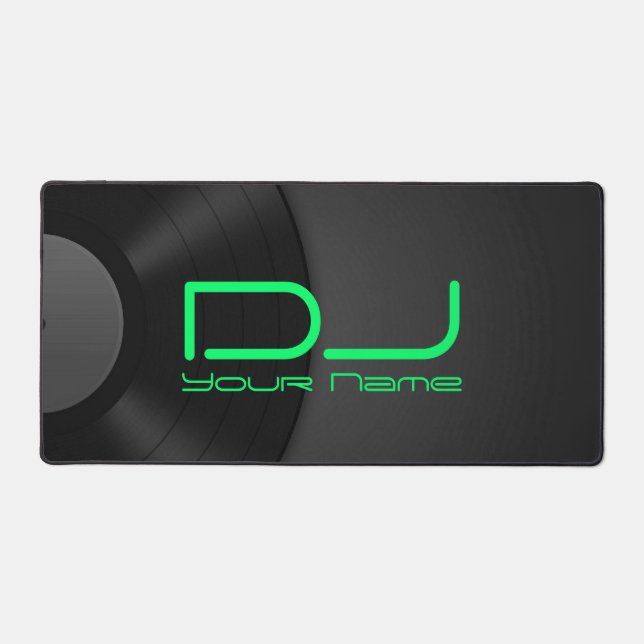 Vinyl Background DJ Schreibtischunterlage (Vorderseite)