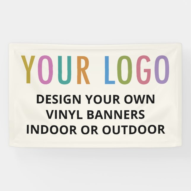 Vinyl Banner Geschäft Logo Innen- oder Außenbereic (Horizontal)
